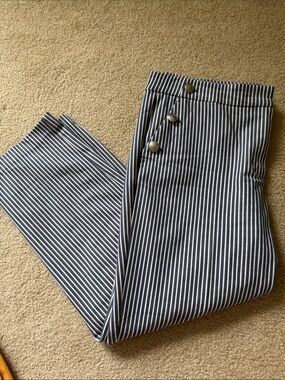 LOFT Striped Navy & White Women’s Dress Pants